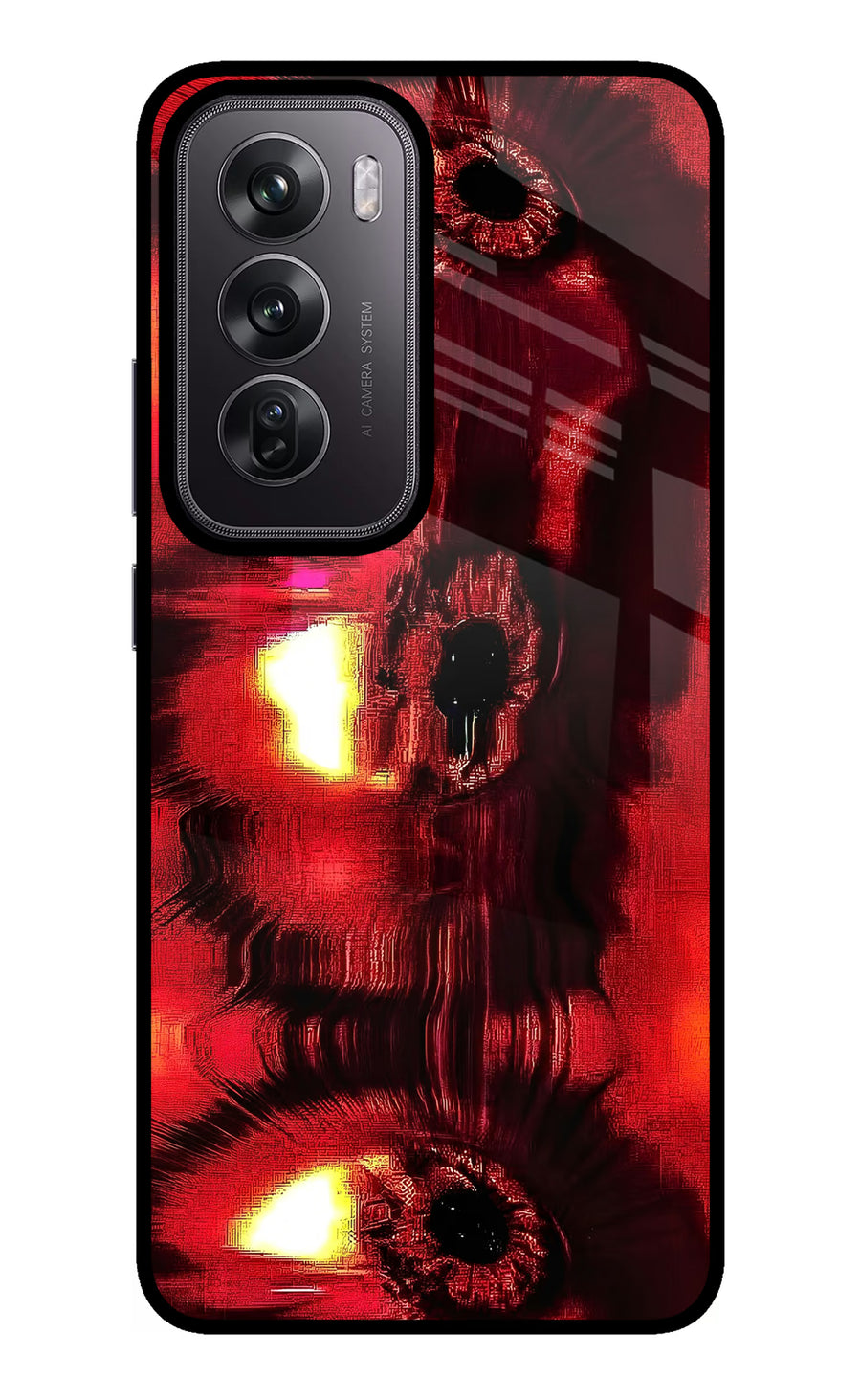 Fire Eye Oppo Reno12 Pro 5G Back Cover, Metal case