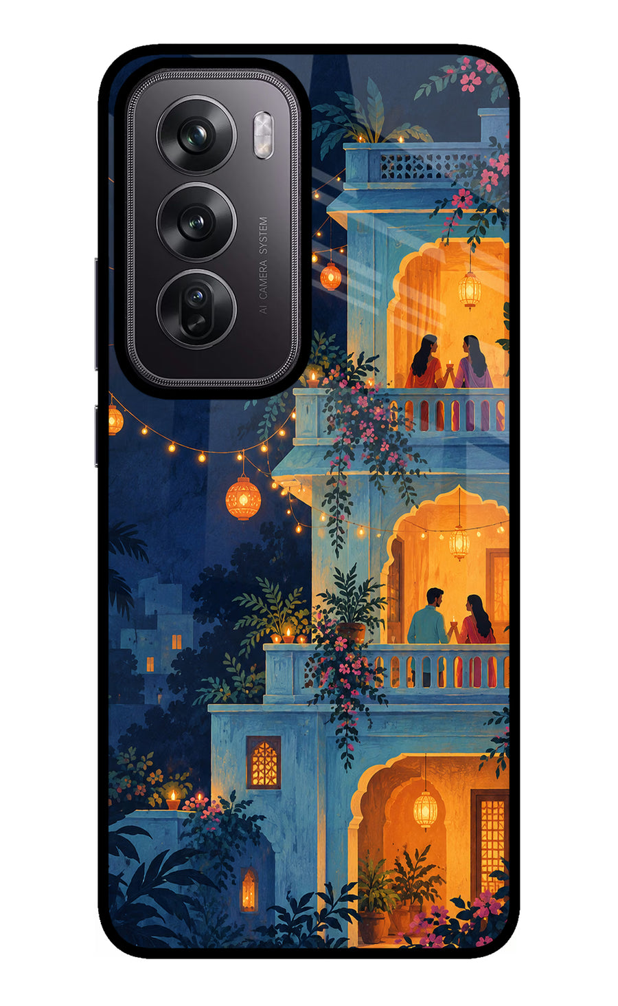 Balcony Glow Oppo Reno12 Pro 5G Back Cover, Metal case