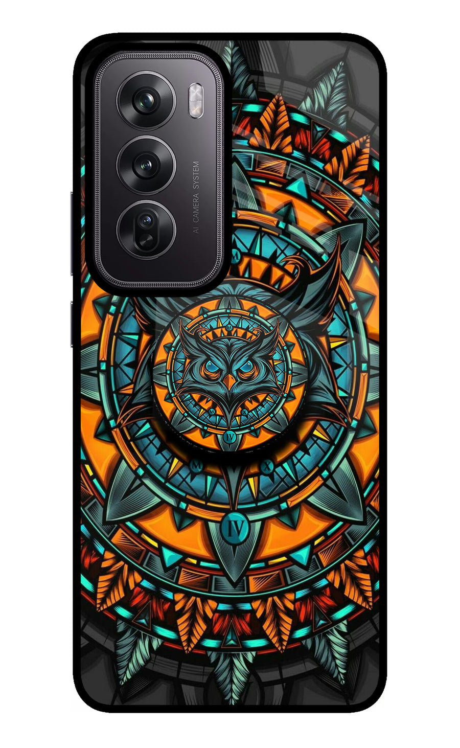 Angry Owl Oppo Reno12 Pro 5G Pop Case, Metal case