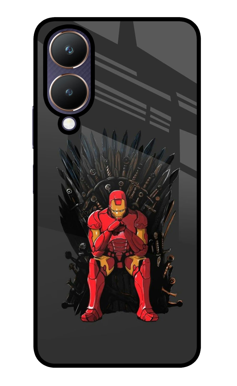 Ironman Throne Vivo Y28 5G Back Cover, Metal case