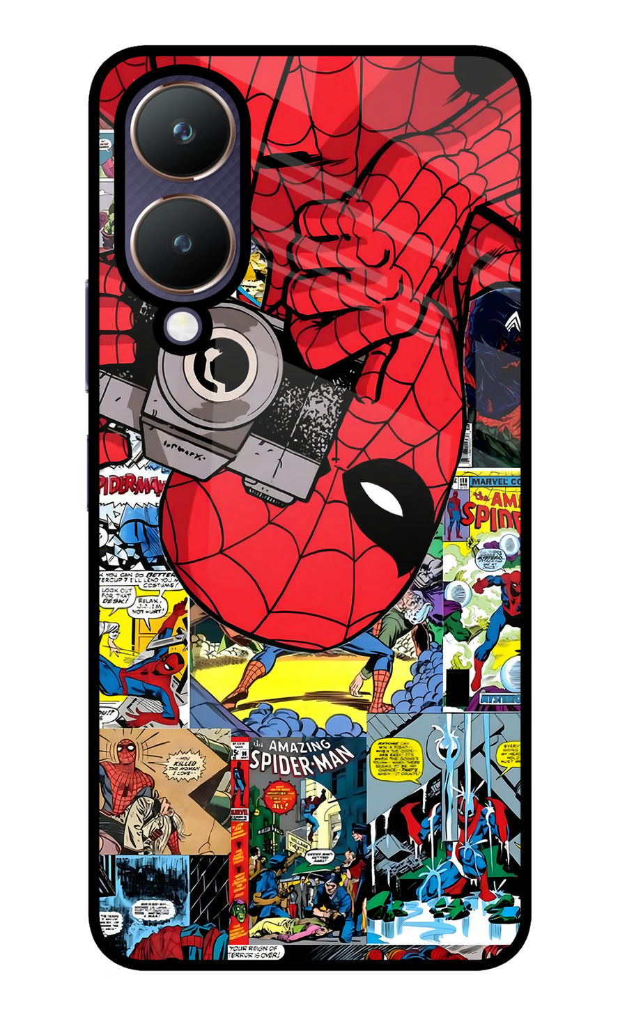 Spider Man Vivo Y28 5G Back Cover, Metal case