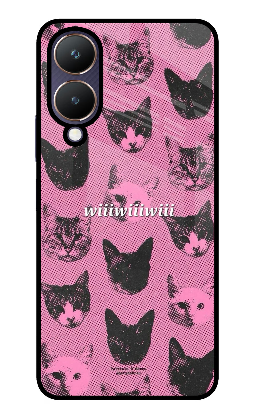 Pink Cats Vivo Y28 5G Back Cover, Metal case