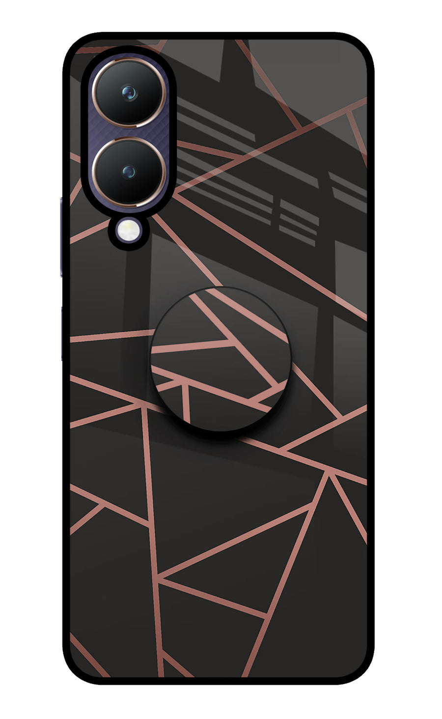 Geometric Pattern Vivo Y28 5G Pop Case, Metal case