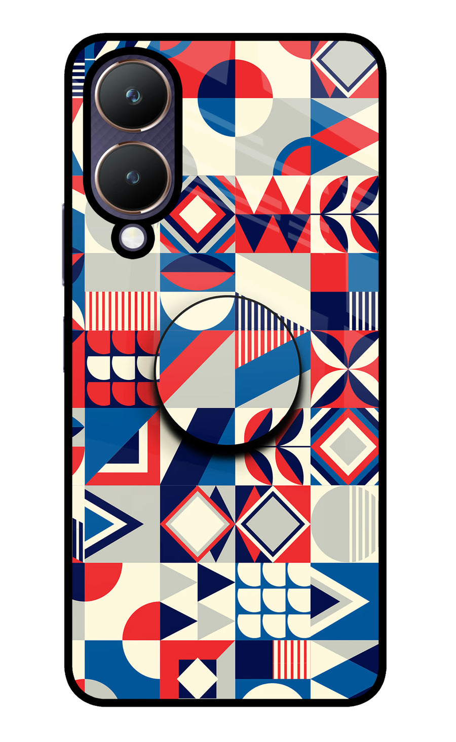 Colorful Pattern Vivo Y28 5G Pop Case, Metal case