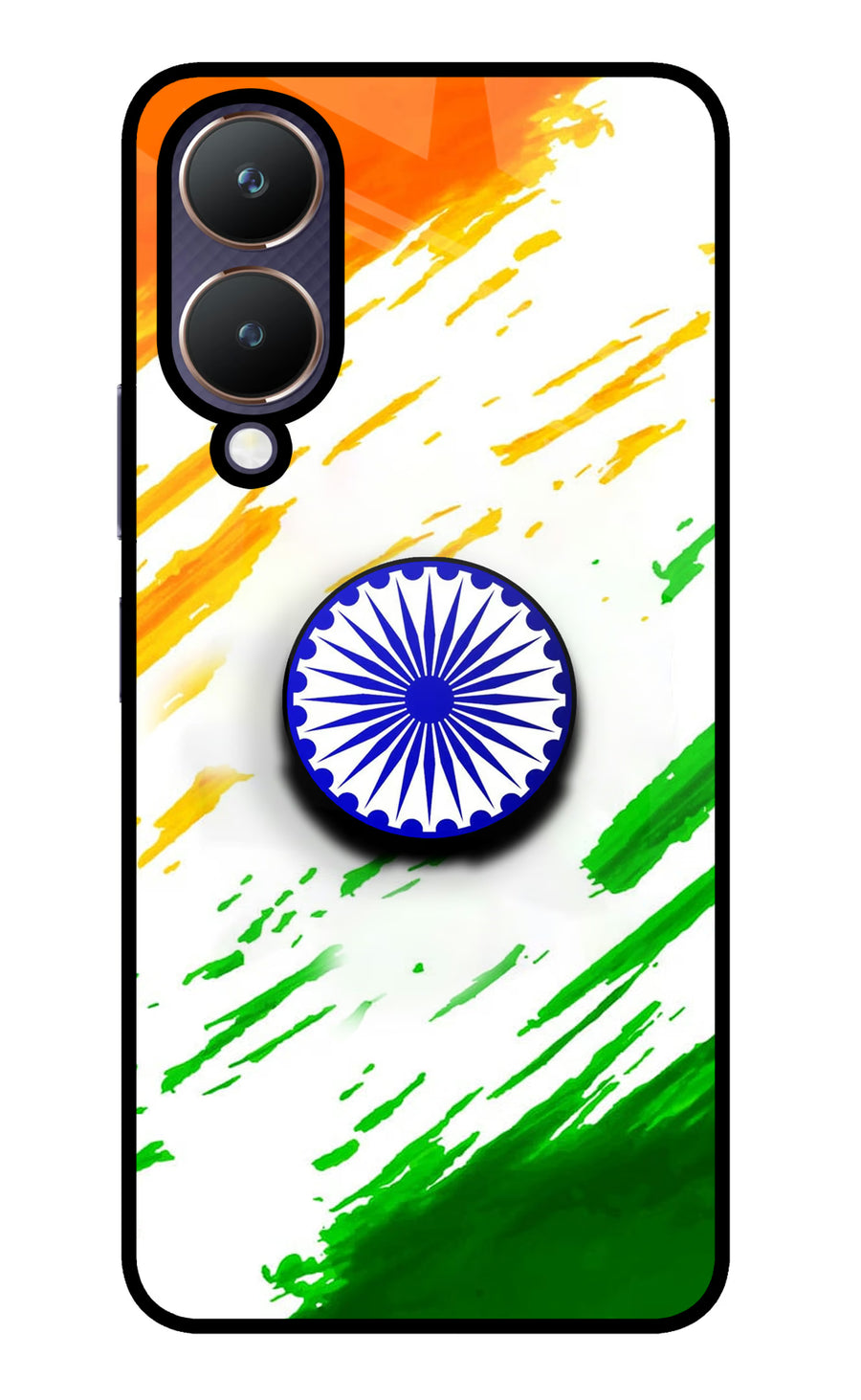Indian Flag Ashoka Chakra Vivo Y28 5G Pop Case, Metal case