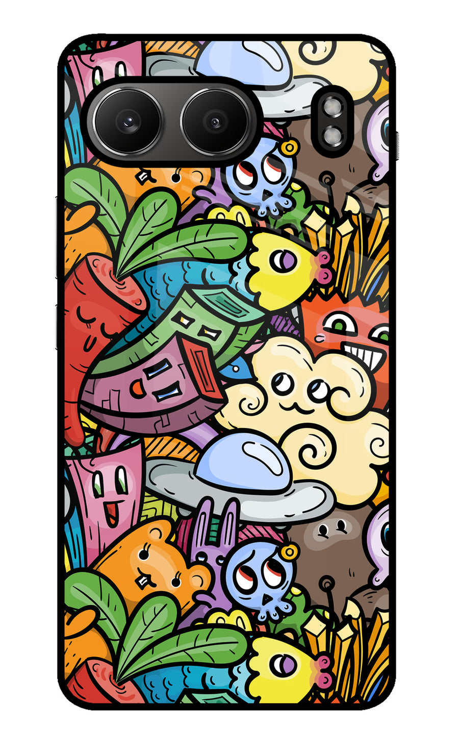 Veggie Doodle OnePlus Nord 4 Back Cover, Metal case