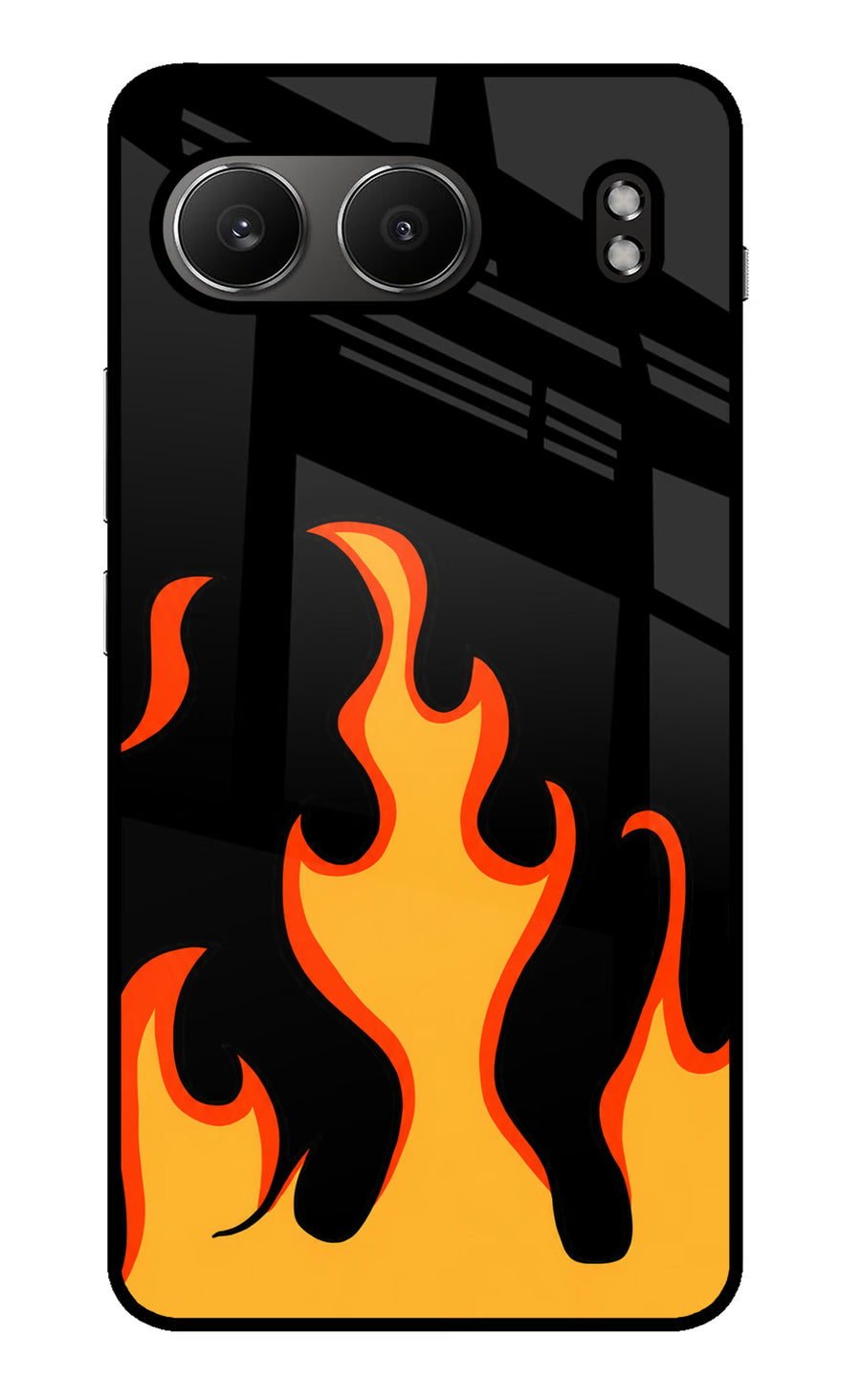 Fired Up – Black OnePlus Nord 4 Back Cover, Metal case