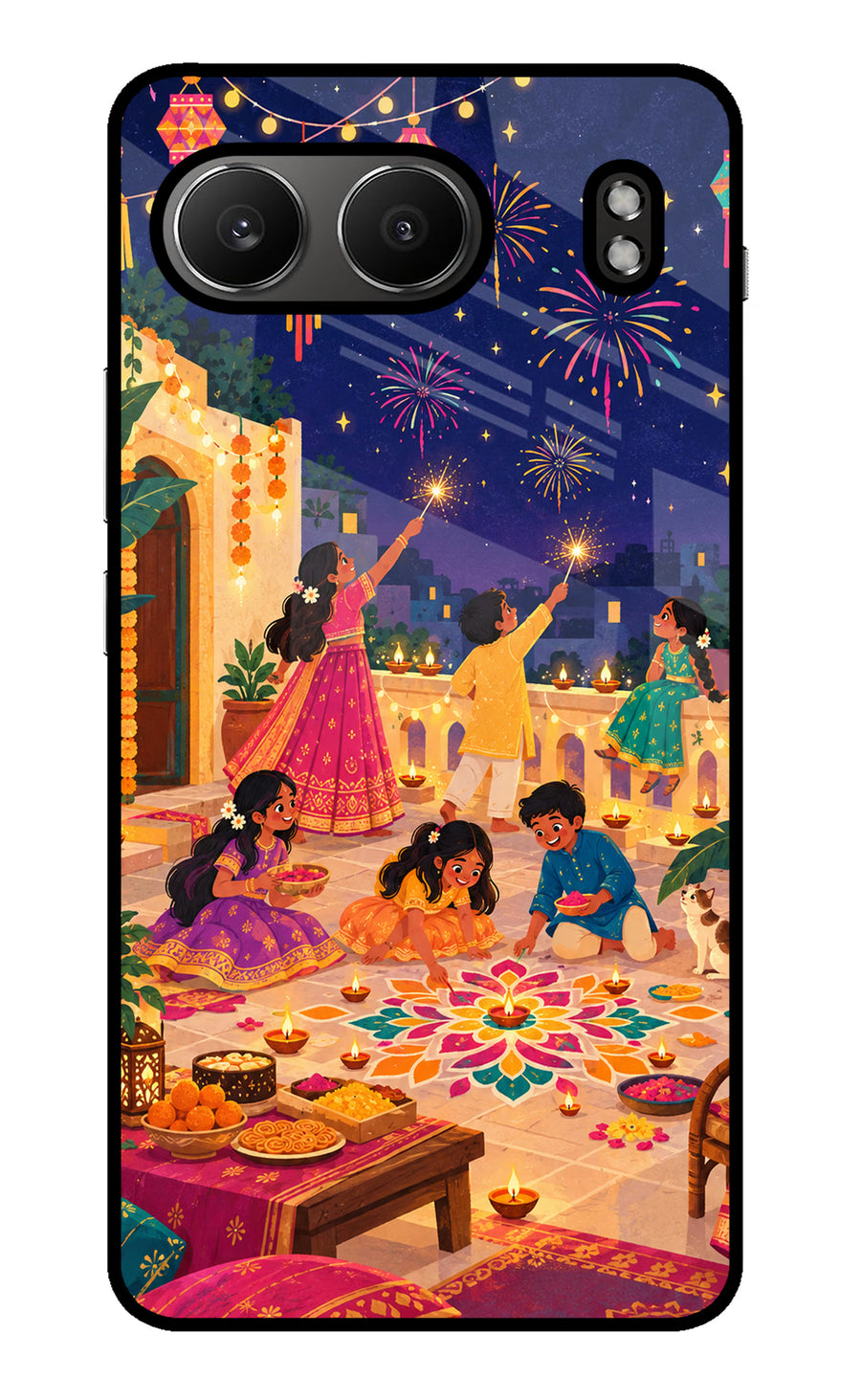 Diwali Night OnePlus Nord 4 Back Cover, Metal case