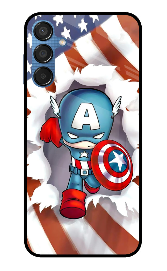 Captain America Samsung M15 5G Metal Case Back Cover by Casekaro