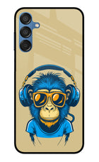 Monkey Headphone Samsung M15 5G Metal Case Back Cover by Casekaro