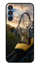 Rollercoaster Dog Samsung M15 5G Metal Case Back Cover by Casekaro