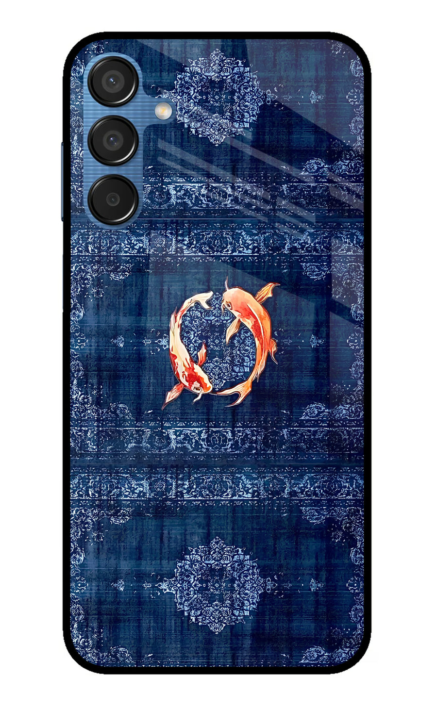 Koi Blue Samsung M15 5G Back Cover, Metal case
