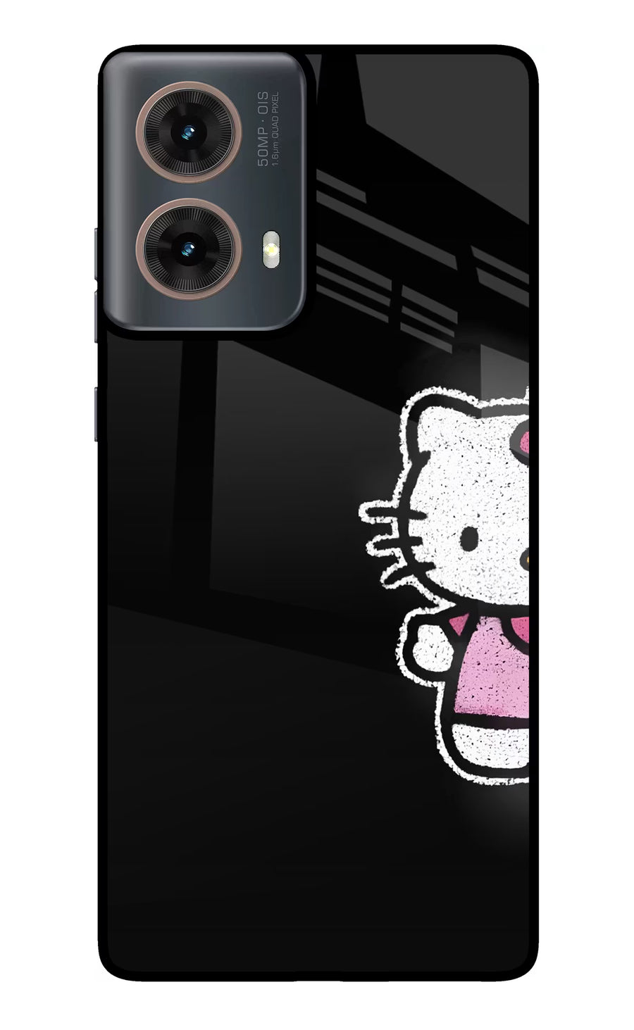 Kitty Charm Motorola G85 Back Cover, Metal case
