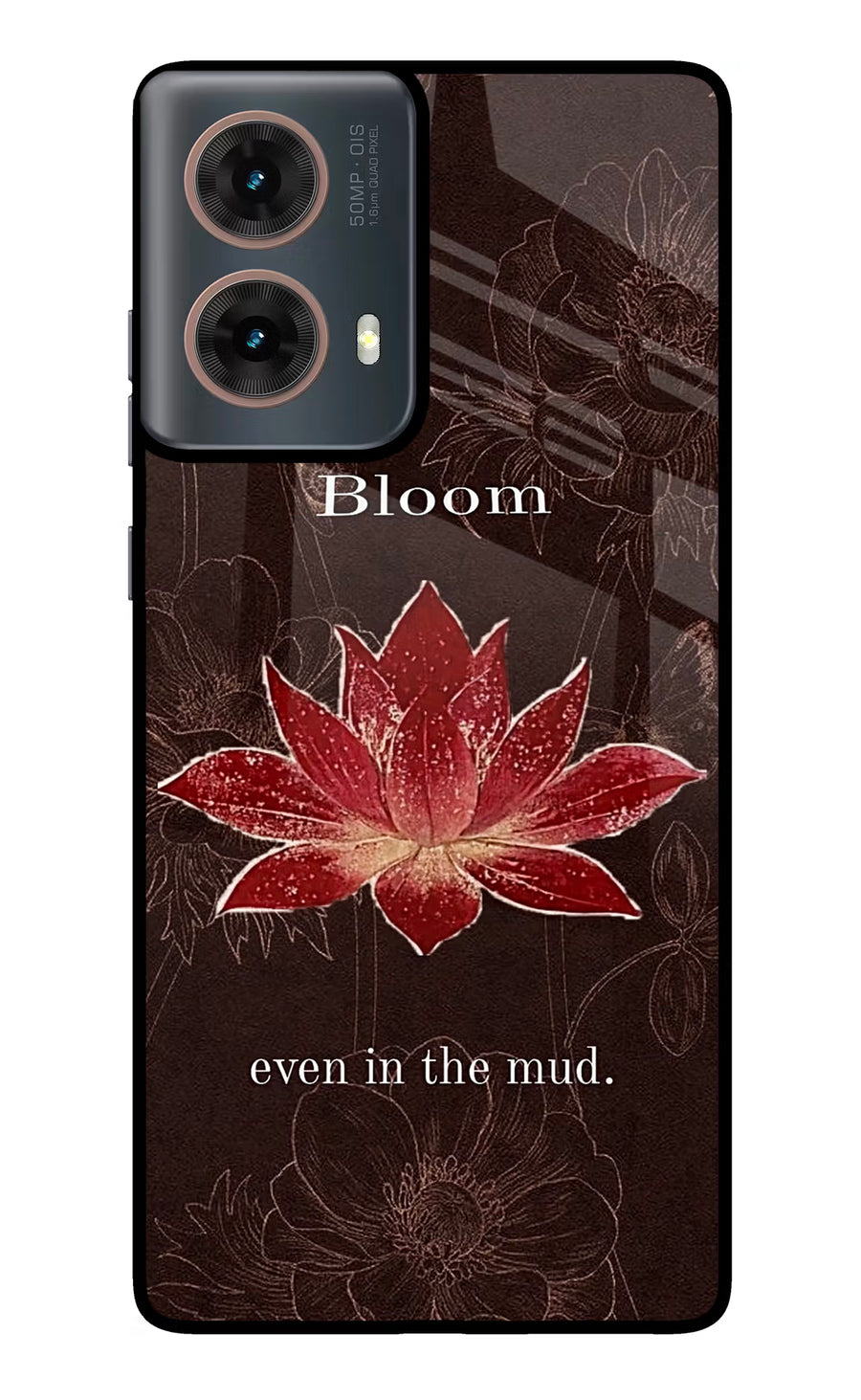 Bloom Motorola G85 Back Cover, Metal case