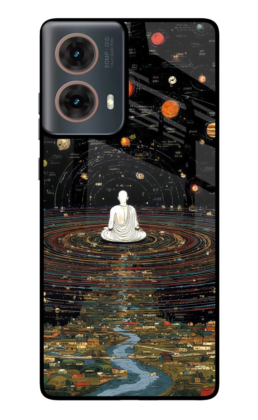 Space Monk Motorola G85 Back Cover, Metal case