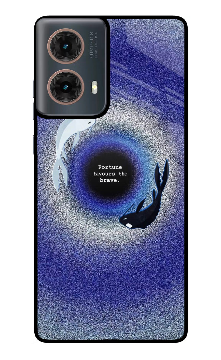 Dark Koi Motorola G85 Back Cover, Metal case