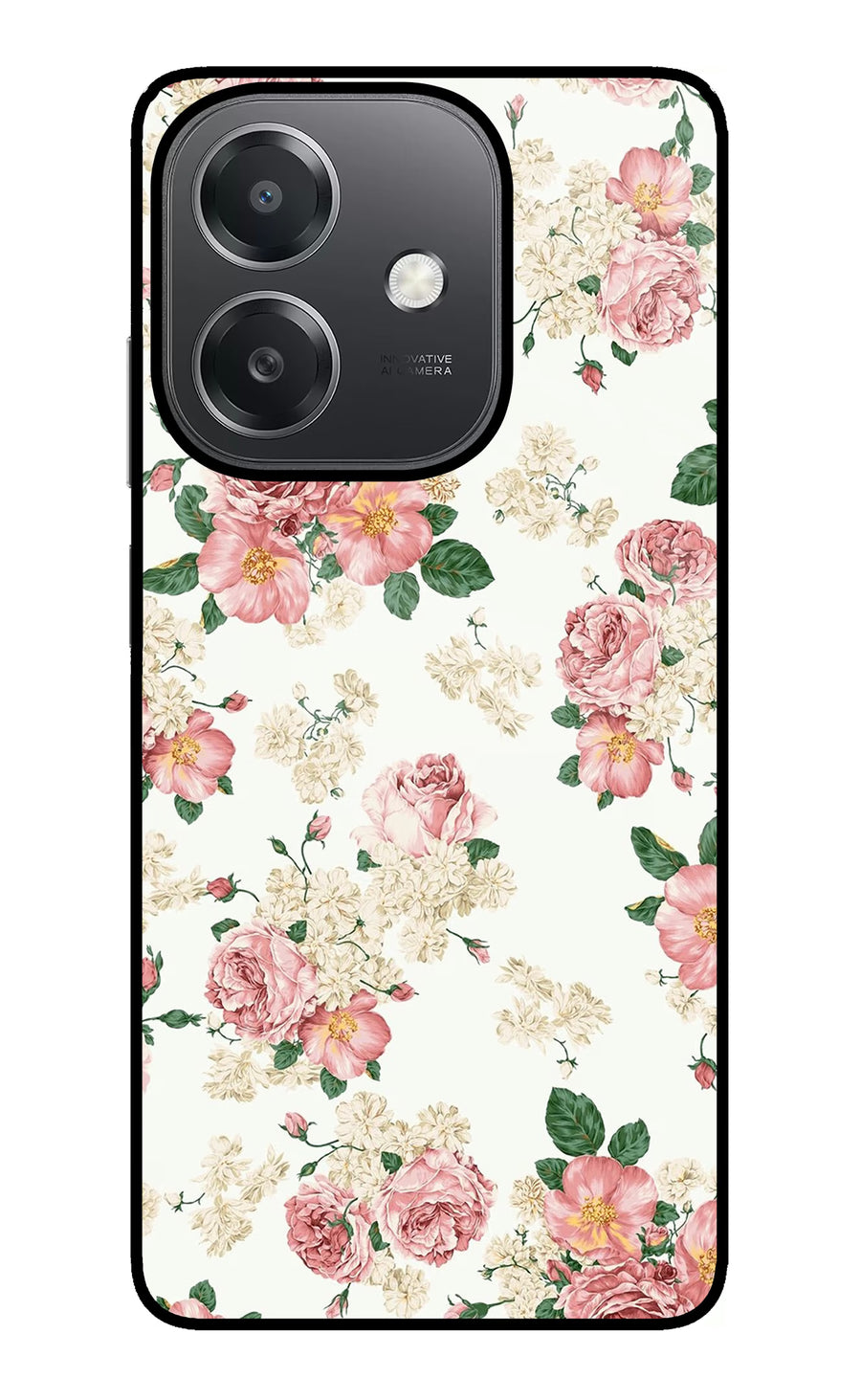 Flowers OPPO A3x Back Cover, Metal case