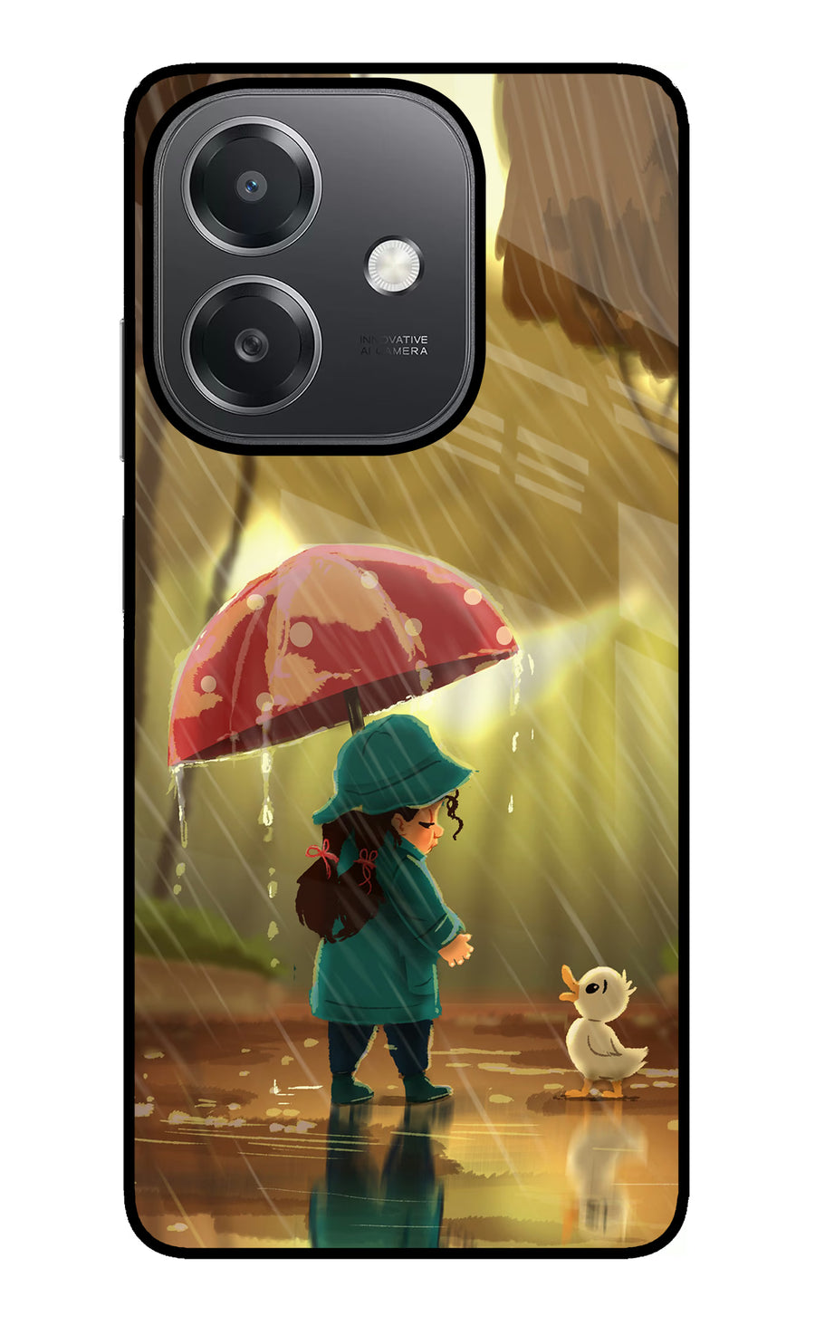 Rainy Day OPPO A3x Back Cover, Metal case