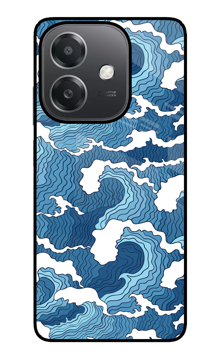 Blue Waves OPPO A3x Back Cover, Metal case