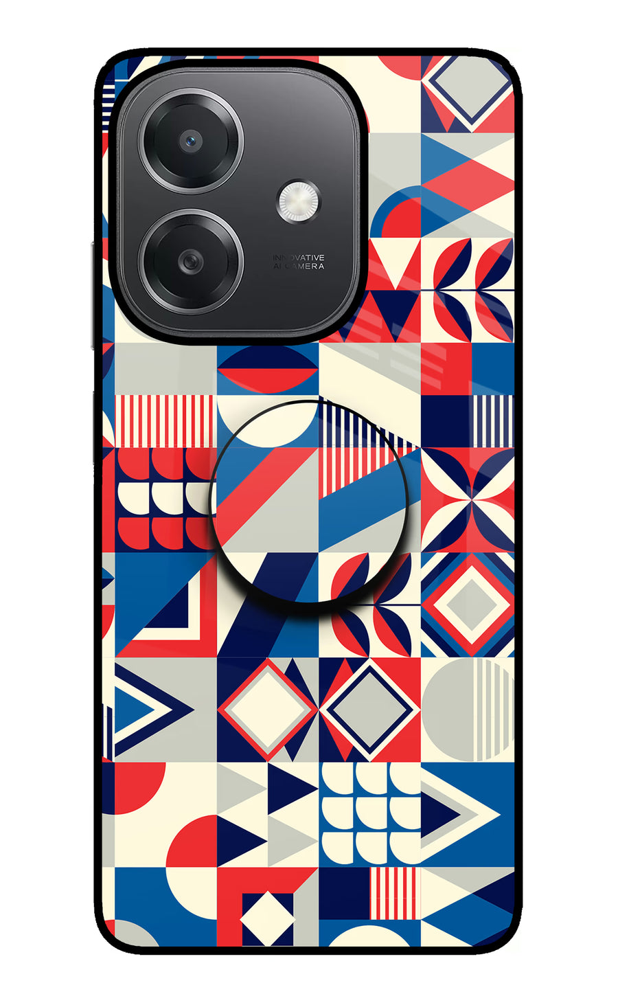 Colorful Pattern OPPO A3x Pop Case, Metal case