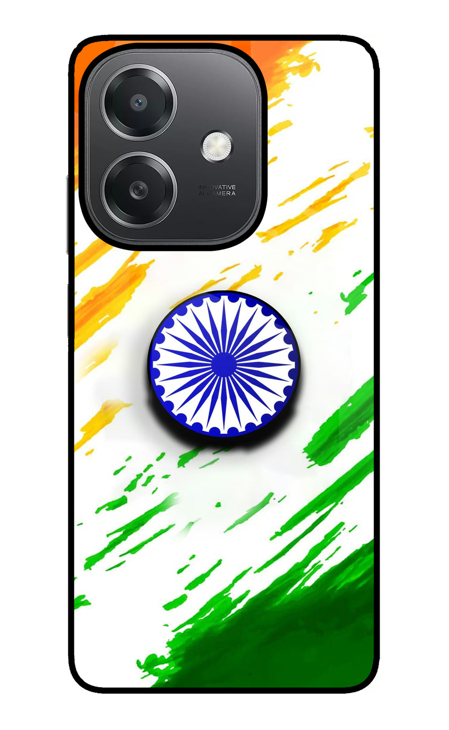 Indian Flag Ashoka Chakra OPPO A3x Pop Case, Metal case