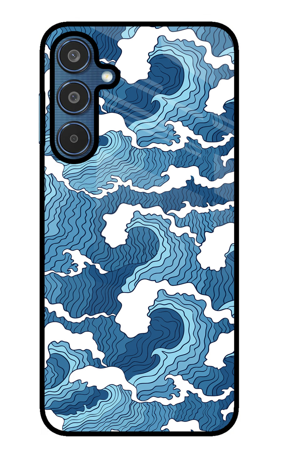 Blue Waves Samsung M35 5G Back Cover, Metal case