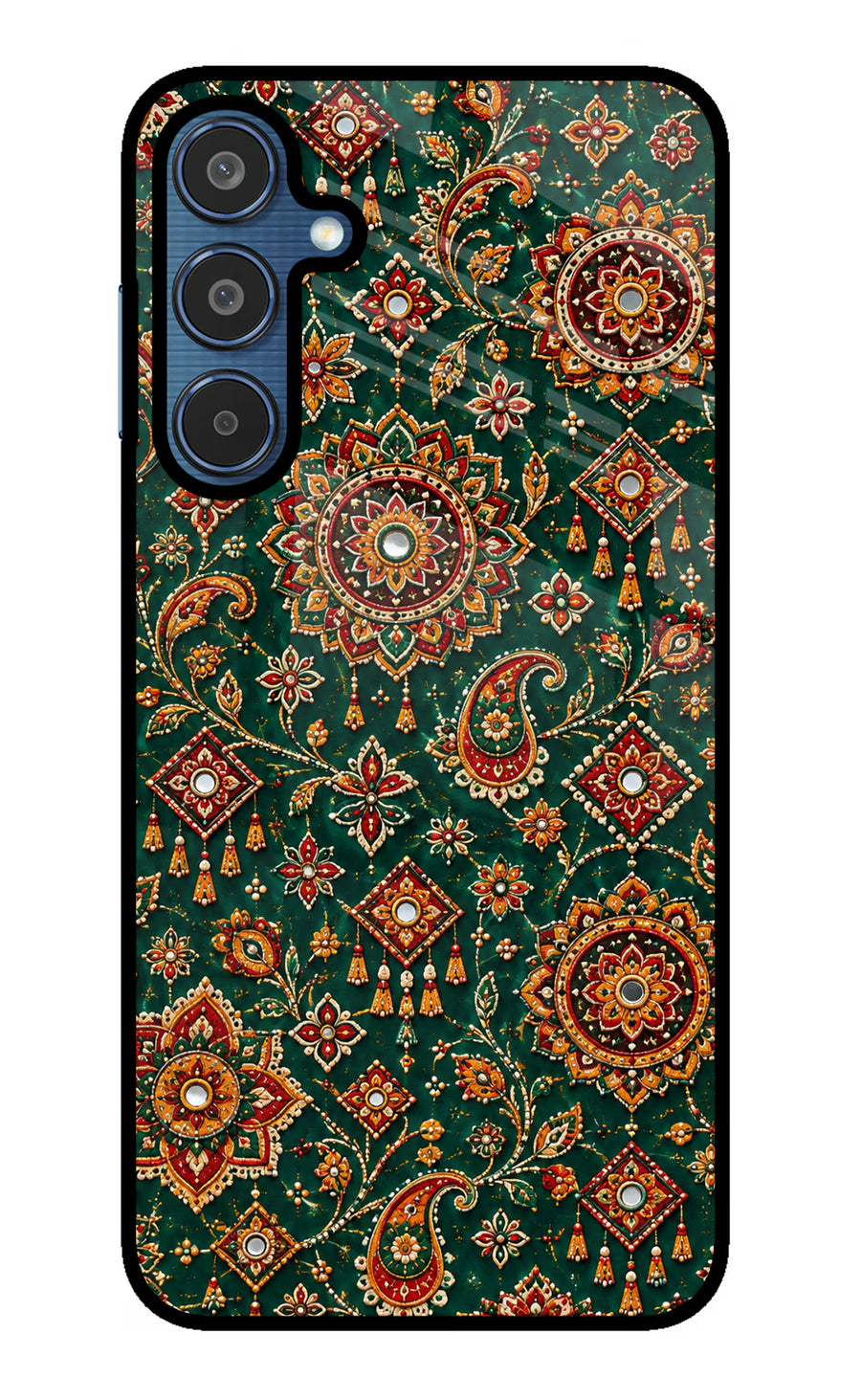 Green Pataka Samsung M35 5G Back Cover, Metal case