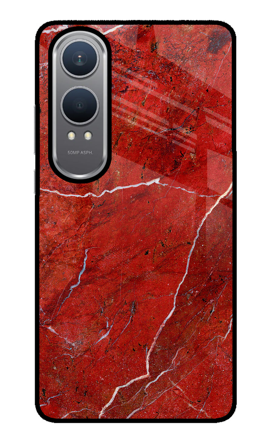 Red Marble Design OnePlus Nord CE4 Lite Back Cover, Metal case