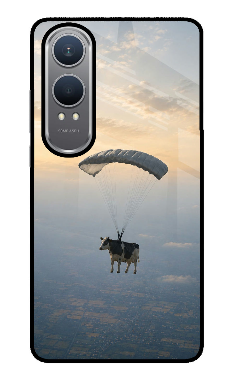 Skydiving Cow OnePlus Nord CE4 Lite Back Cover, Metal case