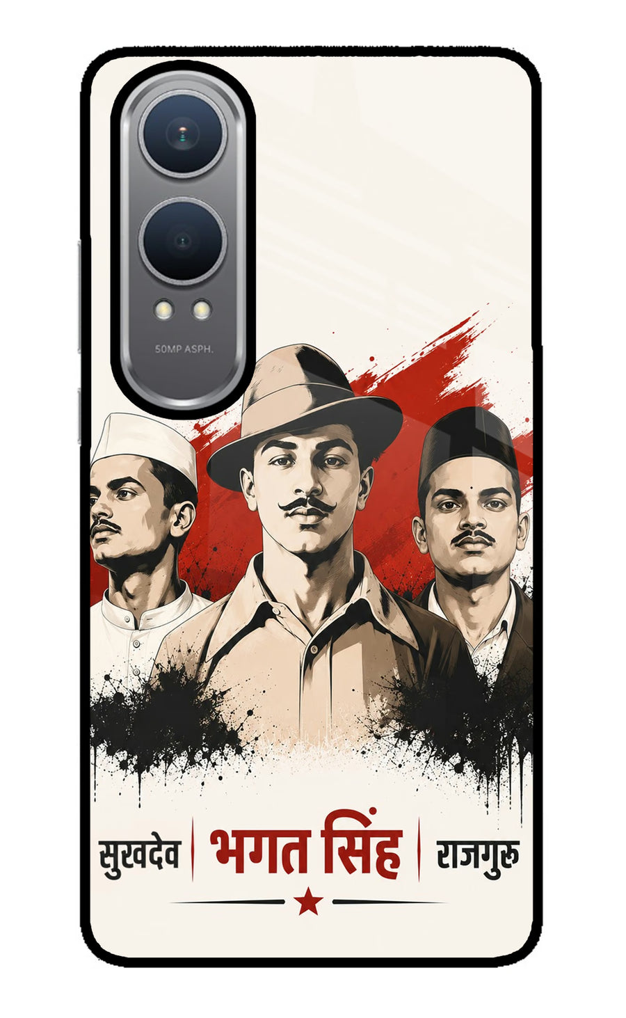 Bhagat Singh Trio OnePlus Nord CE4 Lite Back Cover, Metal case