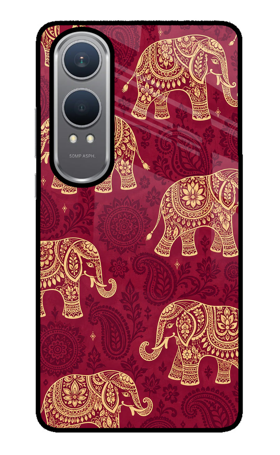 Maroon Elephant OnePlus Nord CE4 Lite Back Cover, Metal case