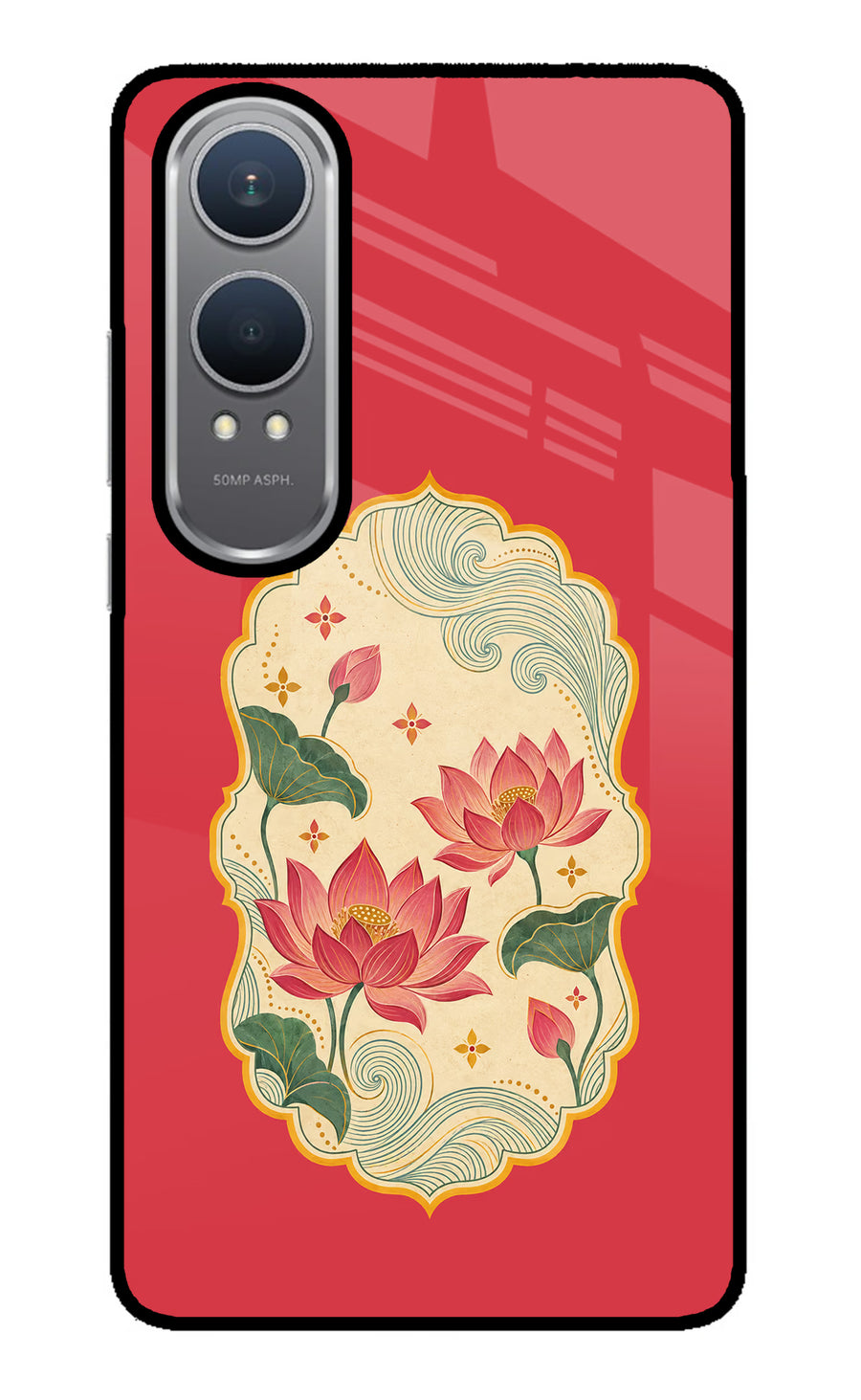 Pink Lotus OnePlus Nord CE4 Lite Back Cover, Metal case
