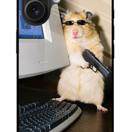 Hacker Hamster iPhone 16 Metal Case Back Cover by Casekaro