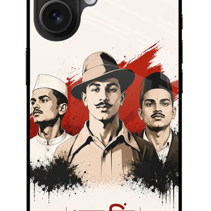 Bhagat Singh Trio iPhone 16 Metal Case Back Cover by Casekaro