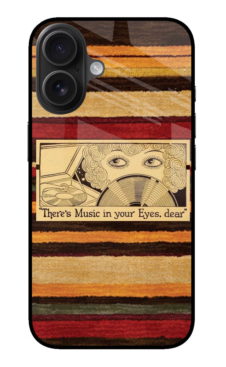 Vinyl Stripes iPhone 16 Back Cover, Metal case