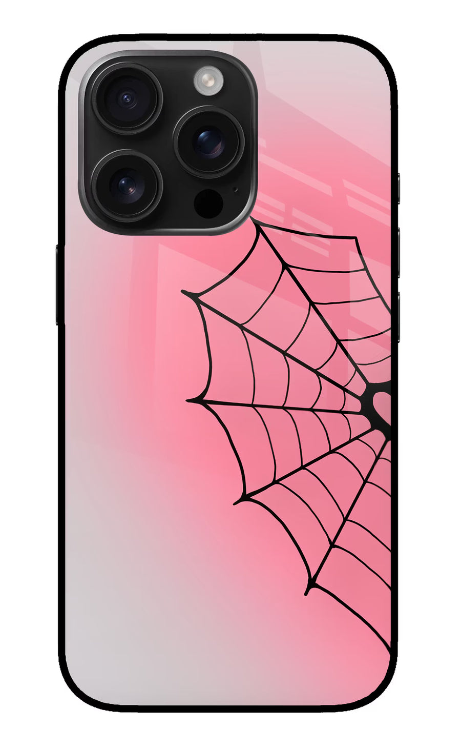 Pink Web iPhone 16 Pro Back Cover, Metal case