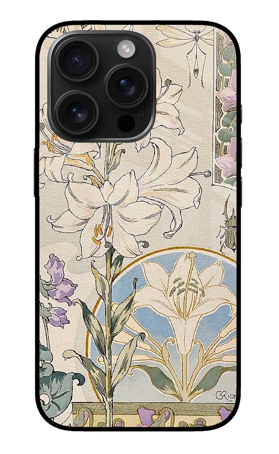 White Lily iPhone 16 Pro Back Cover, Metal case