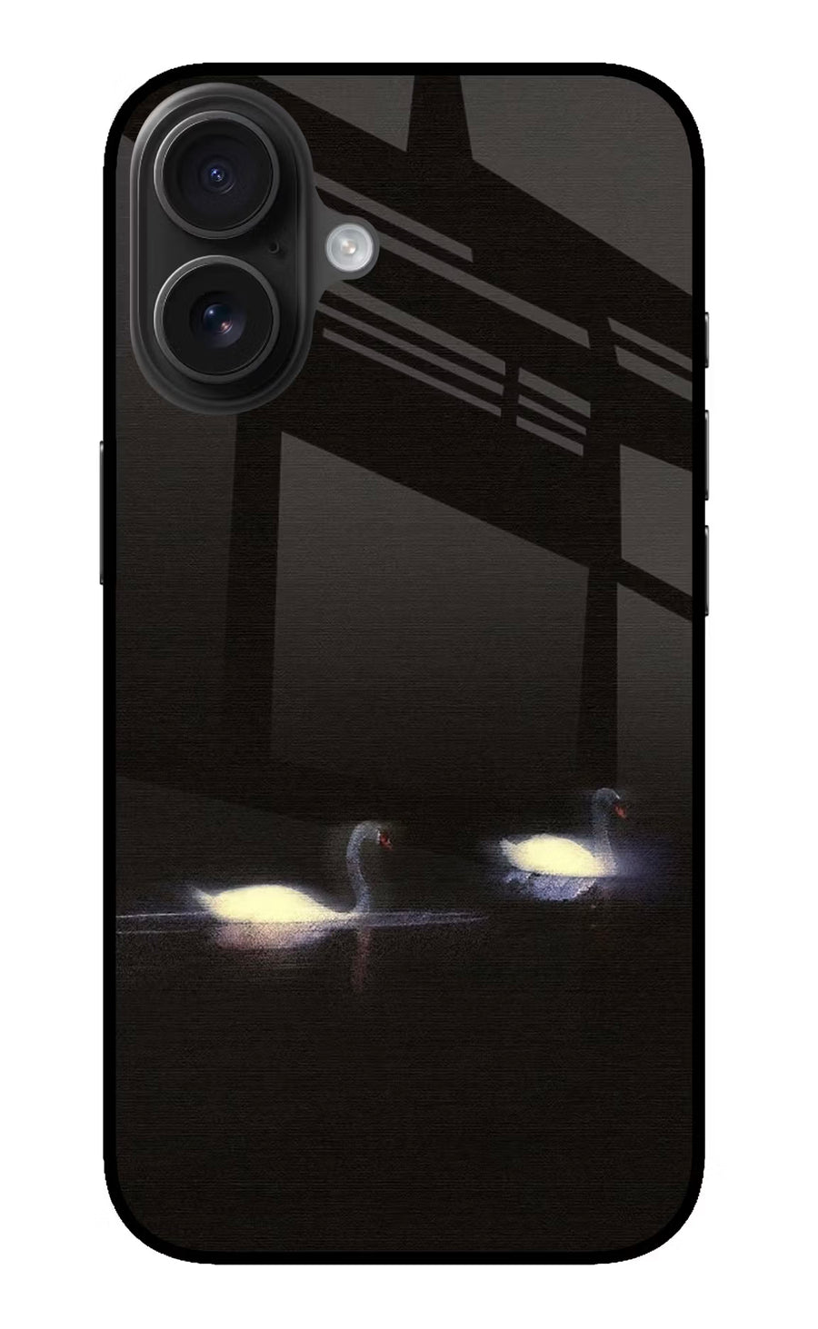 Silent Swans iPhone 16 Plus Back Cover, Metal case