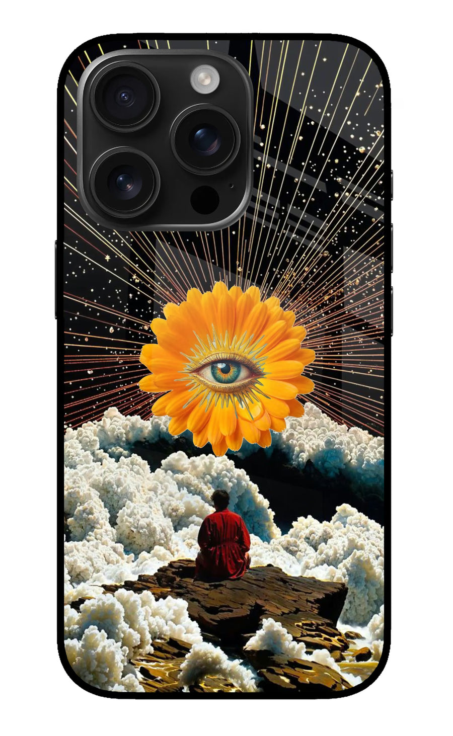Cosmic Flower iPhone 16 Pro Max Back Cover, Metal case