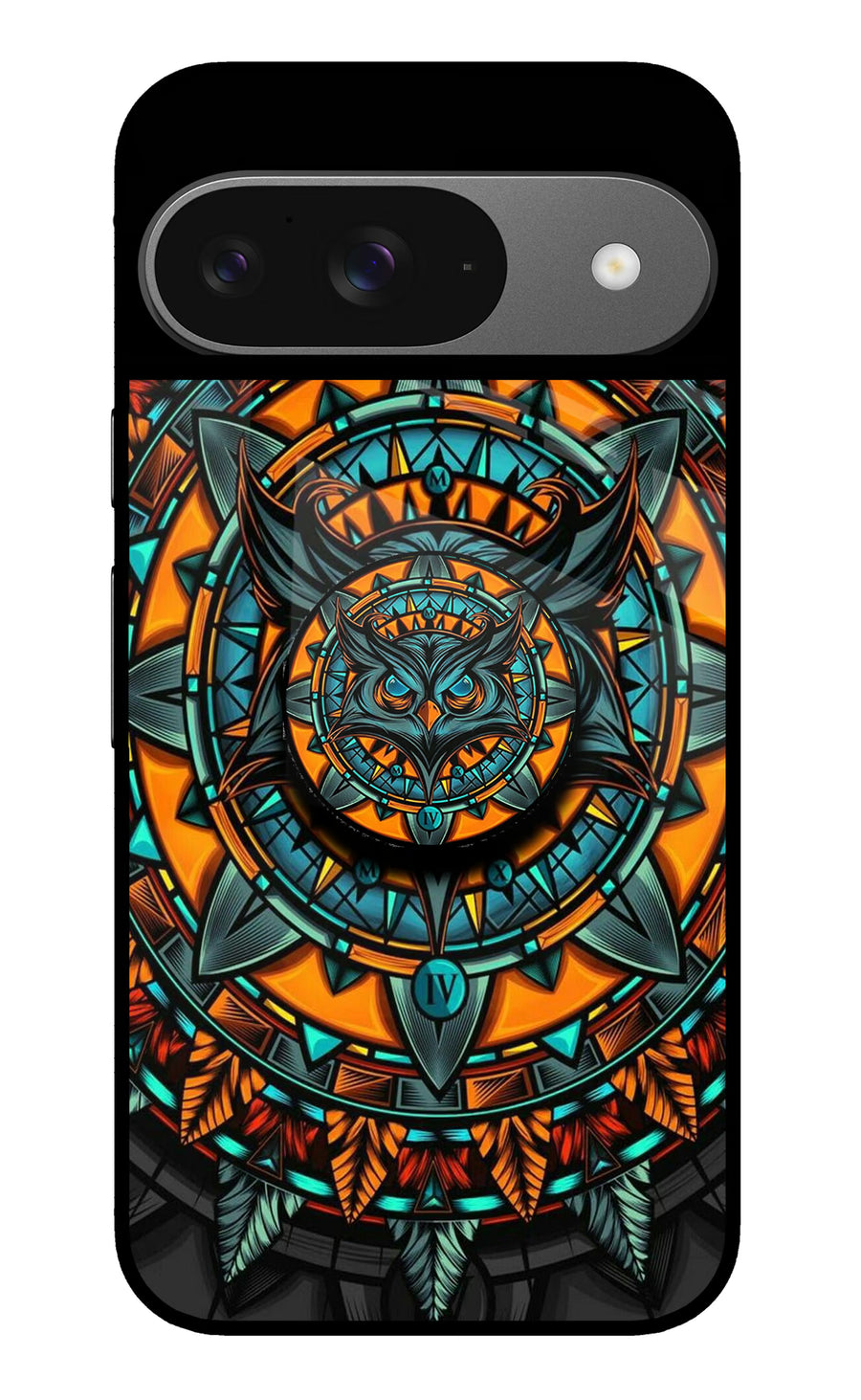 Angry Owl Google Pixel 9 Pop Case, Metal case