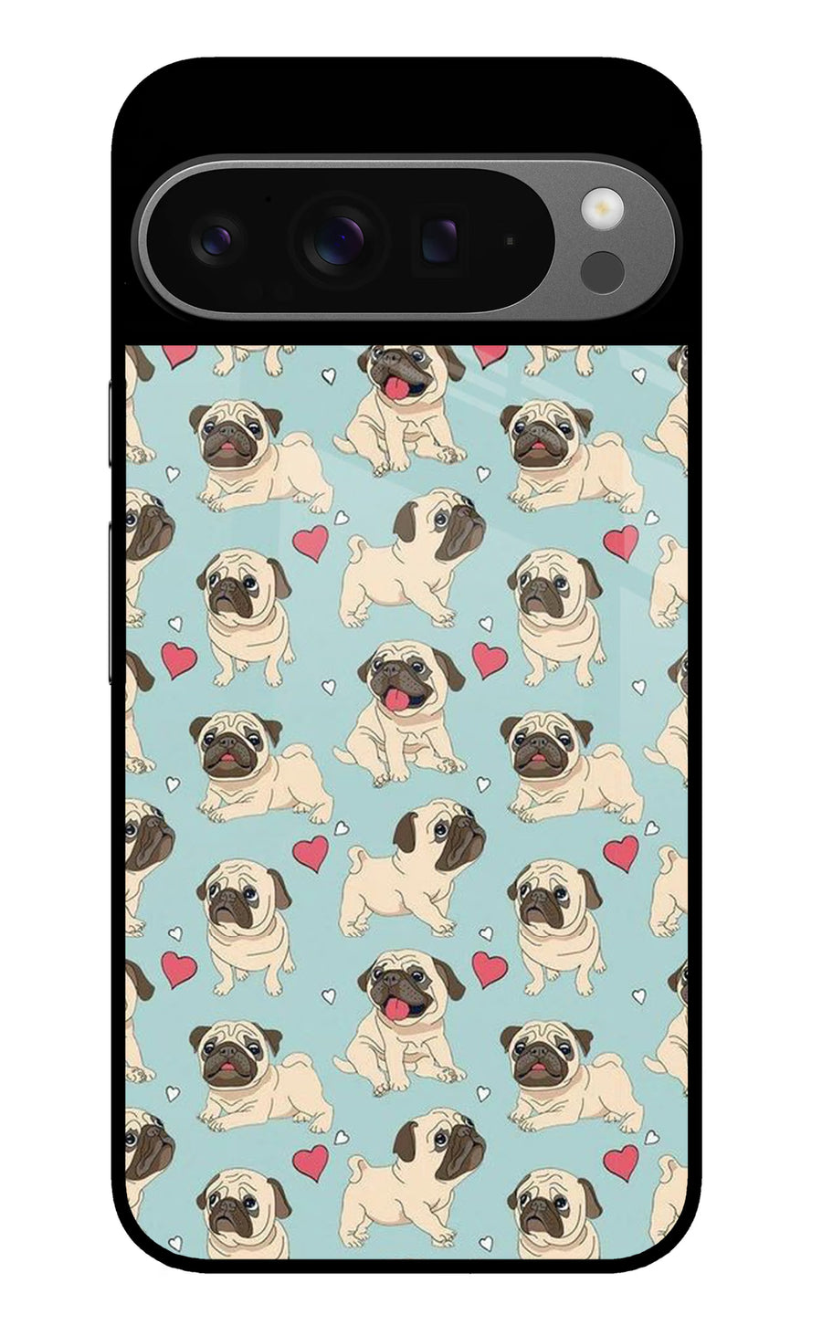 Pug Dog Google Pixel 9 Pro Back Cover, Metal case