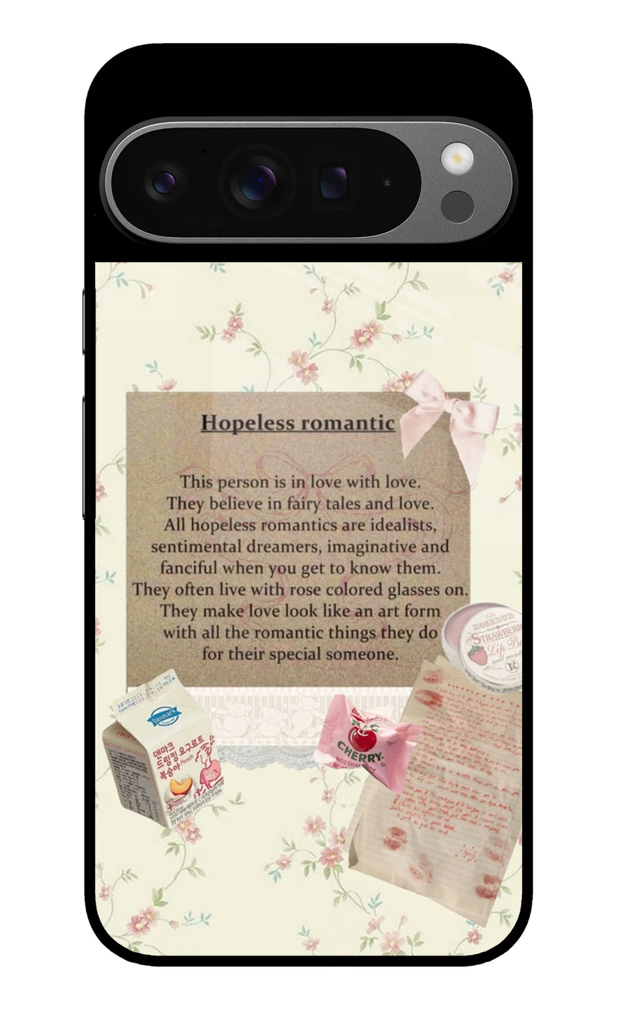 Hopeless Romantic Google Pixel 9 Pro Back Cover, Metal case