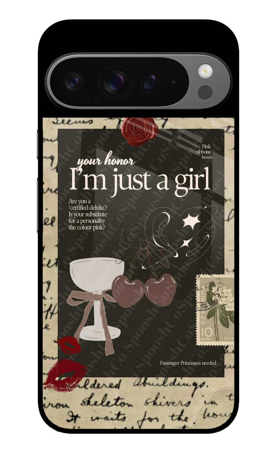 I am just a girl Google Pixel 9 Pro Back Cover, Metal case