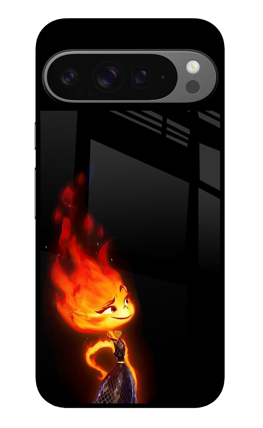 Ember Flame Google Pixel 9 Pro Back Cover, Metal case