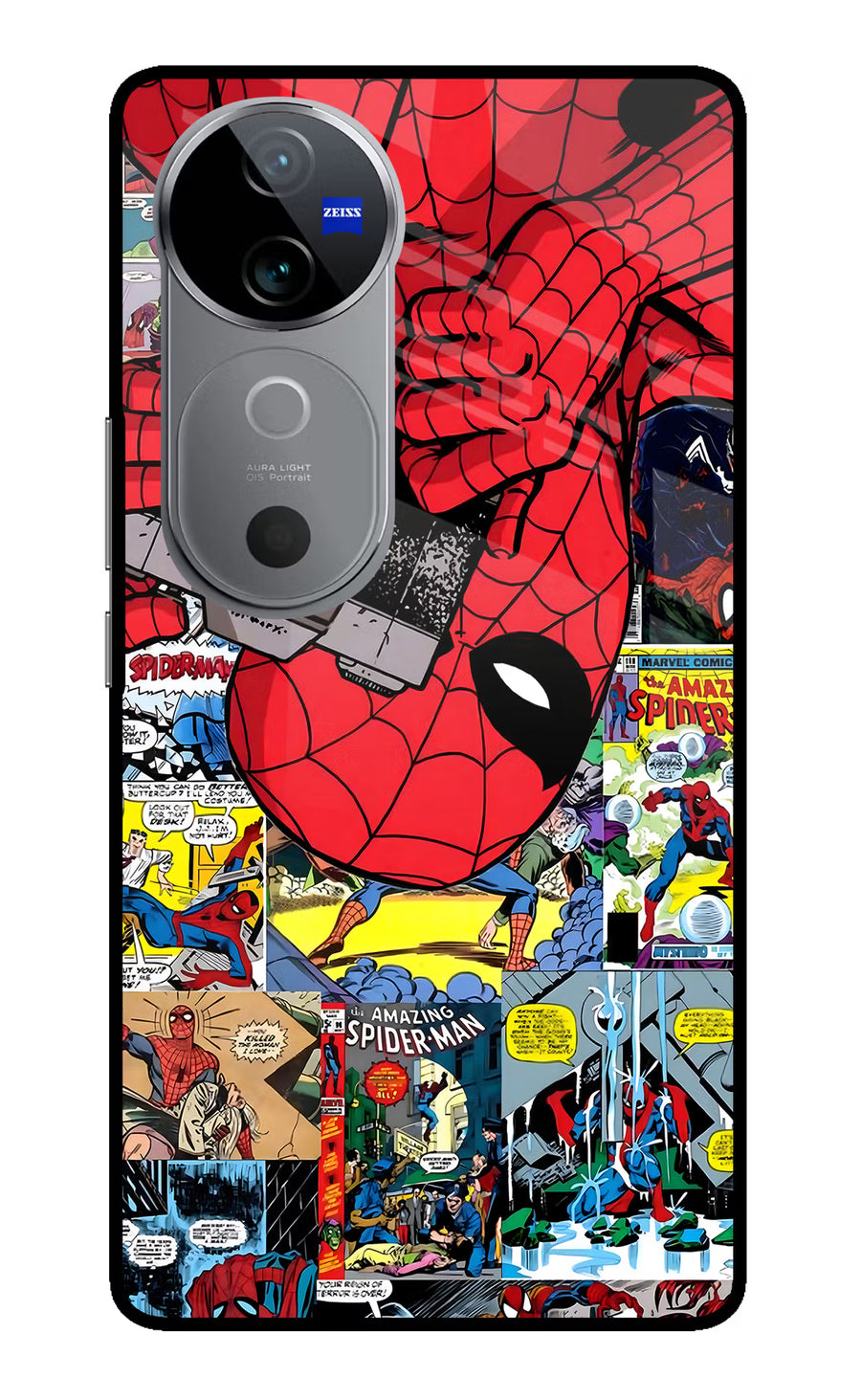 Spider Man Vivo V40 5G Back Cover, Metal case