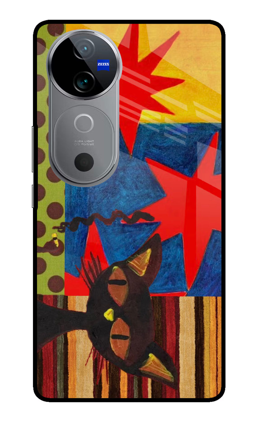Pop Cat Vivo V40 5G Back Cover, Metal case