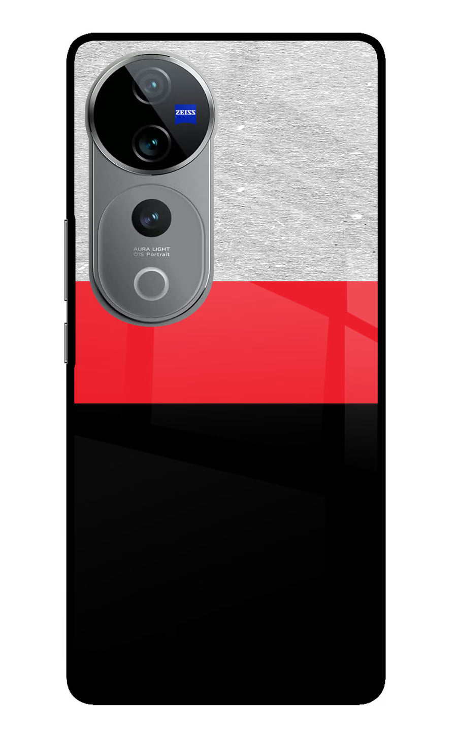 Tri Color Pattern Vivo V40 Pro 5G Back Cover, Metal case