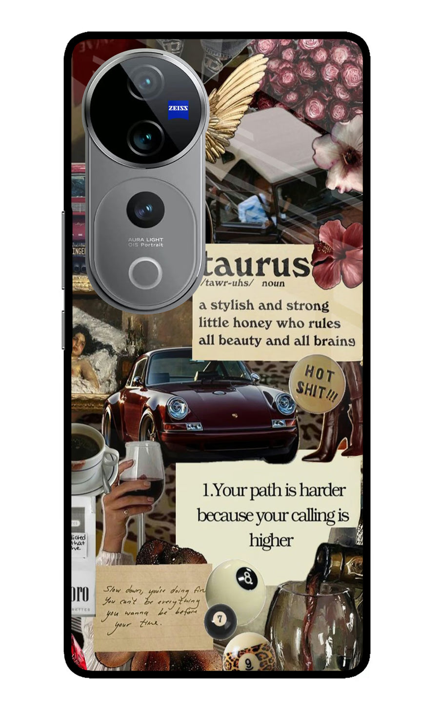 Taurus Zodiac Vivo V40 Pro 5G Back Cover, Metal case