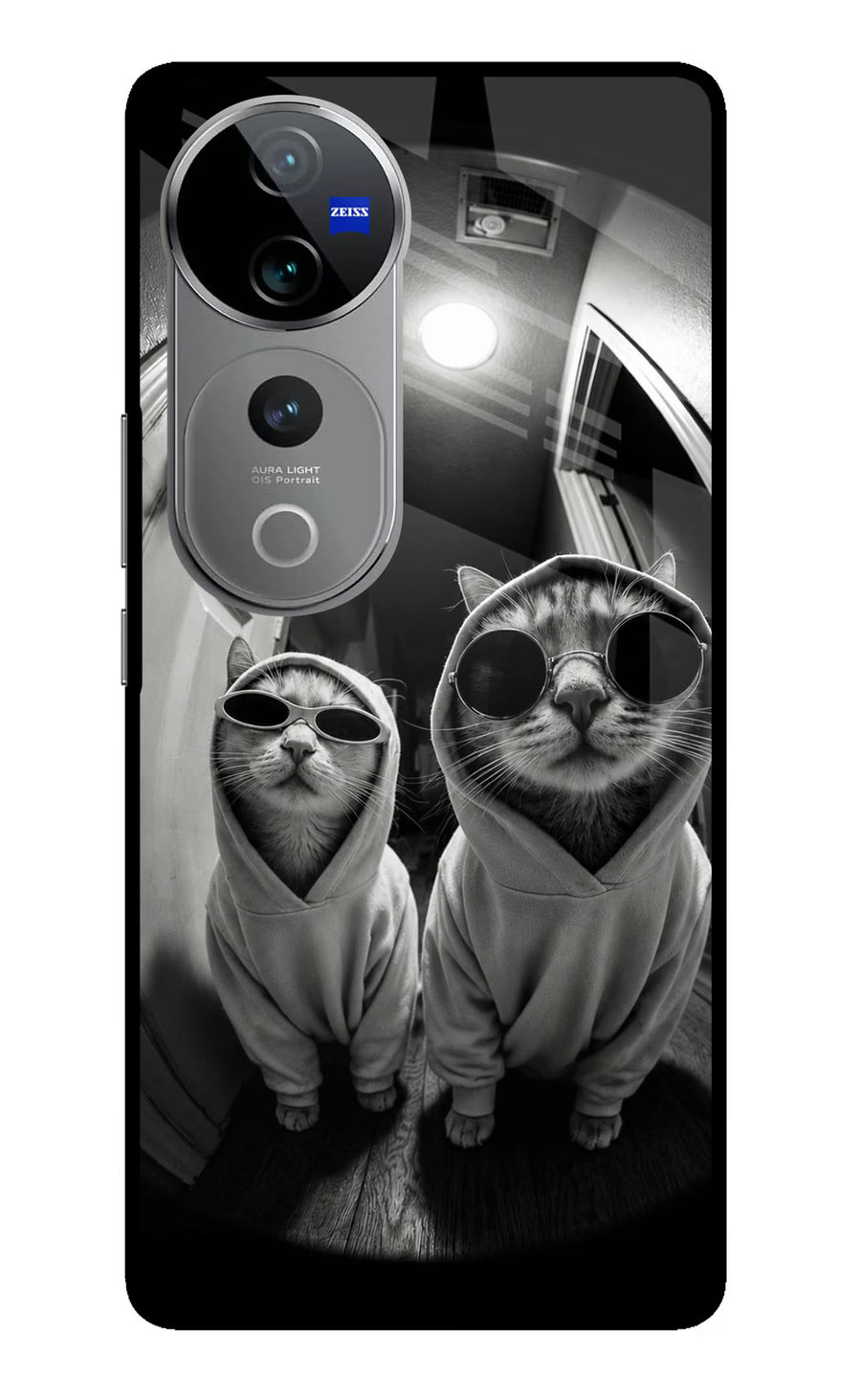 Hood Cats Vivo V40 Pro 5G Back Cover, Metal case