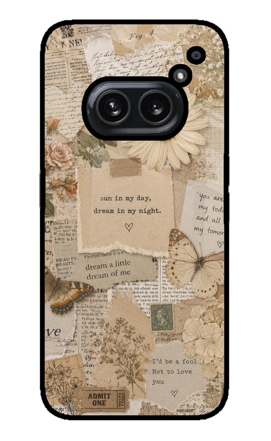 Vintage case Nothing Phone 2A Plus Back Cover, Metal case